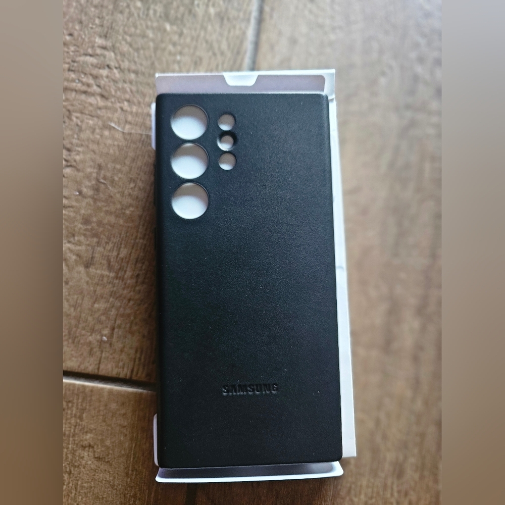 Samsung S23 Leather Black Phone Case